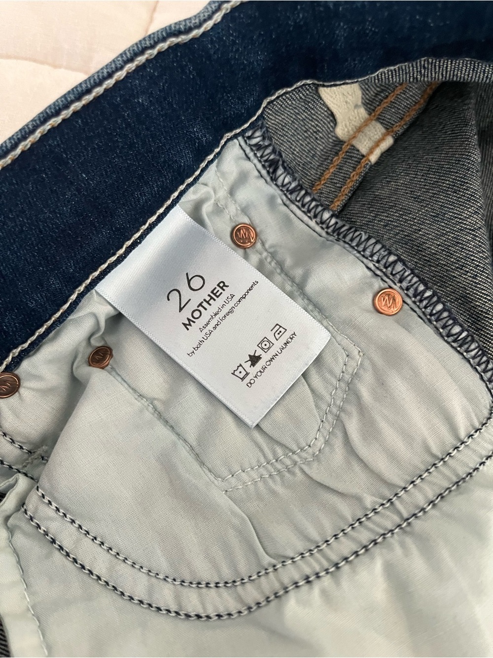 Mother Women’s Dark Blue  Jeans - Picture 5 of 12